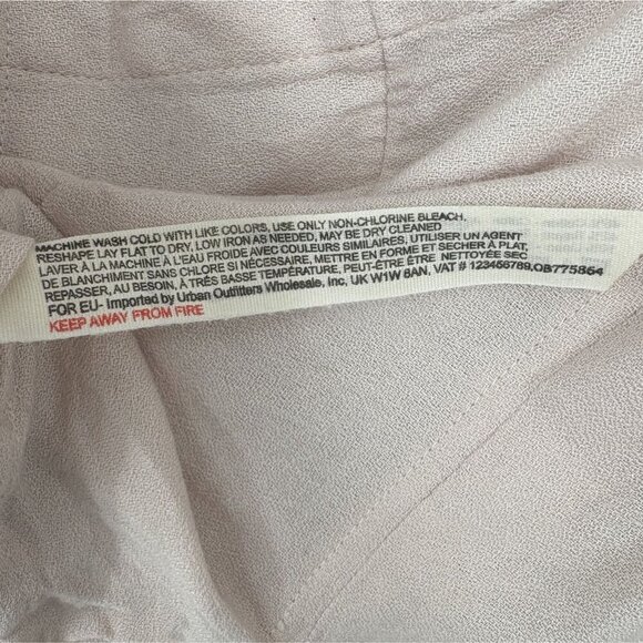 Free People Women's Sunrise Monaco Peasant Top S Blush Pink Boho Cropped - Picture 7 of 10